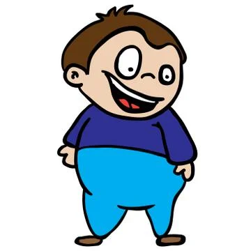 Smiling fat boy Stock Illustration
