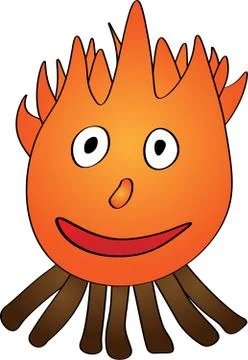 The smiling fire Stock Illustration