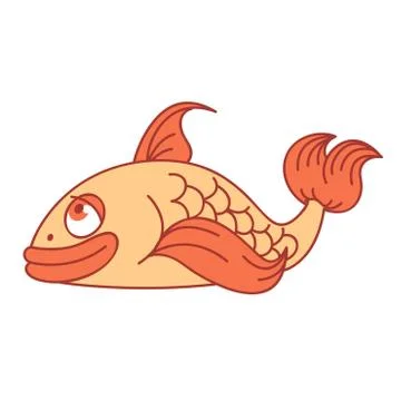 Smiling fish Stock Illustration