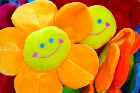 Smiling flowers Stock Photos