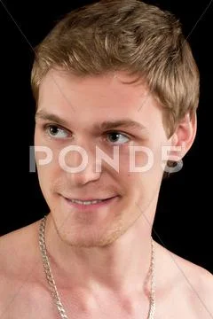 Smiling funny young man Stock Photos