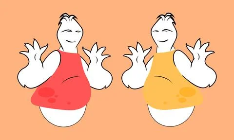Smiling ghosts Stock Illustration