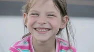 Smiling Girl Close-Up Stock Footage