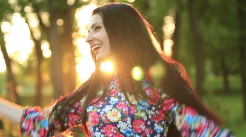 Smiling girl posing 스톡 동영상 50854971