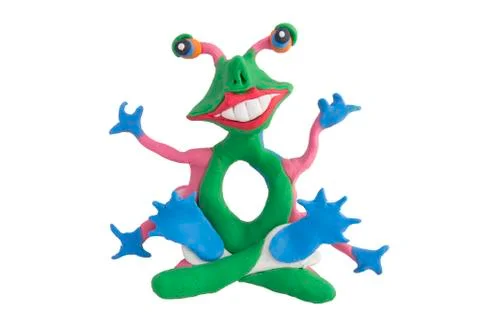 Smiling green alien Stock Photos