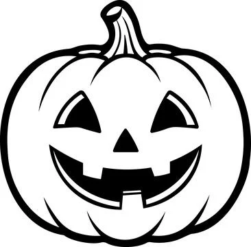 Smiling Halloween Pumpkin Jack Lantern Icon Stock Illustration