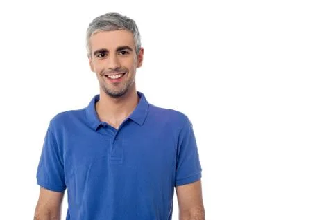Smiling handsome man isolated over white Stock Photos