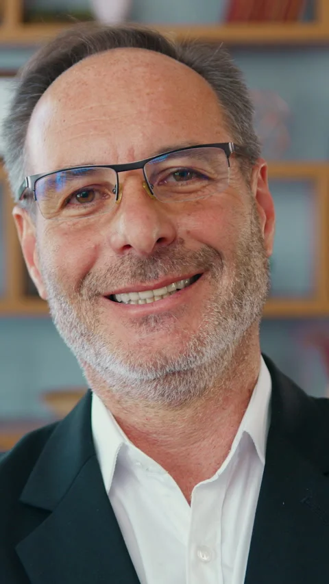 Smiling happy confident handsome smart middle aged entrepreneur, businessman pos Stock Footage 333842313