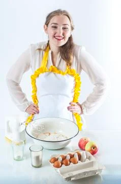 Smiling homemaker Stock Photos