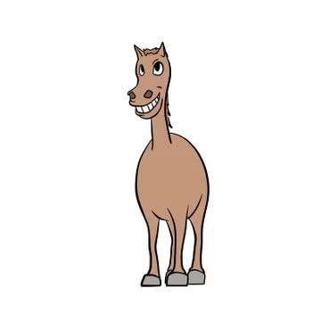 Smiling horse Ilustración de archivo