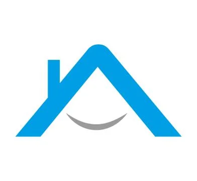 Smiling house logo Stock Illustration