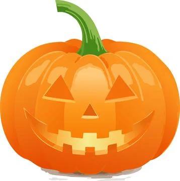 Smiling jack o lantern pumpkin with triangle eyes perfect for Halloween cel.. 스톡 일러스트