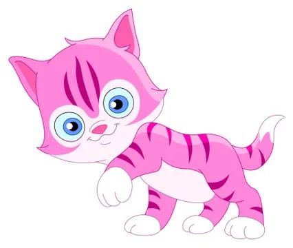 Smiling kitten Stock Illustration