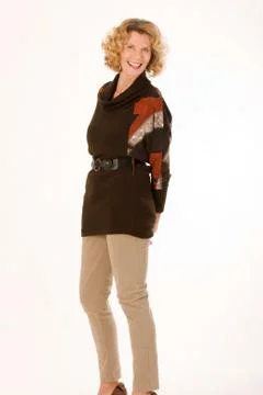 Smiling lady in the studio Stock Photos