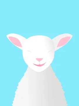 Smiling Lamb Stock Illustration