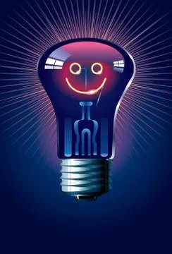 Smiling lamp Illustrazione stock