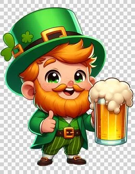 Smiling Leprechaun Stock Illustration