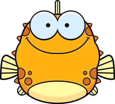 Smiling Little Blowfish Stock Illustration