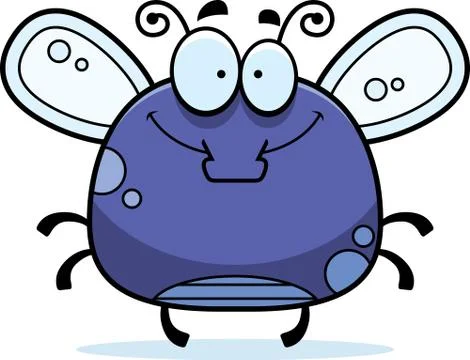 Smiling little fly Stock Illustration