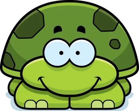 Smiling little turtle Stock Illustration