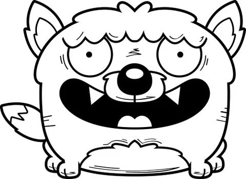 Smiling Little Wolf Stock Illustration