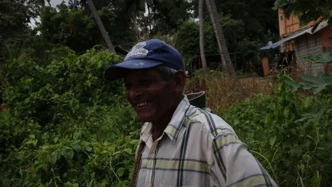 Smiling local cocosnut man in Sri Lanka Stock Footage 104123066