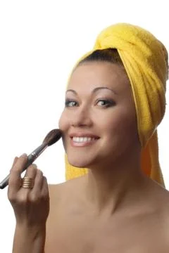 Smiling makeup Stock Photos
