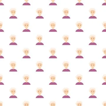 Smiling man avatar seamless pattern background Illustrazione stock