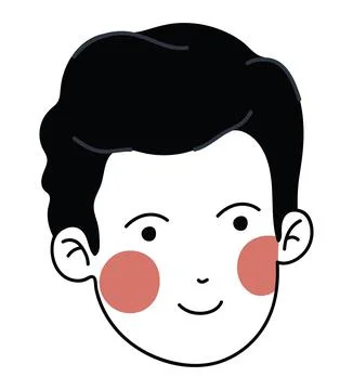 Smiling man face Stock Illustration