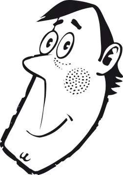Smiling man, Retro Vector Illustration Illustrazione stock