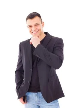 Smiling man in a suit Stock Photos