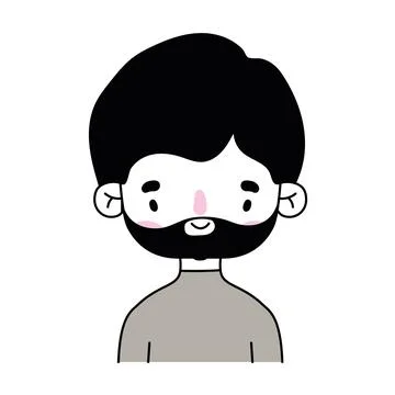 Smiling man in a white background Stock Illustration