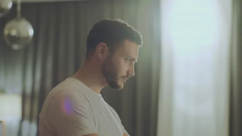 Smiling man working remotely Video stock 234347662