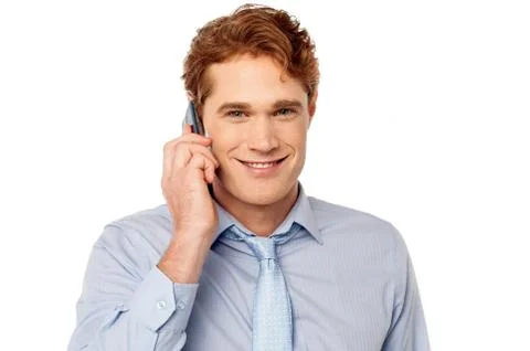 Smiling manager communicating with client Stock Photos