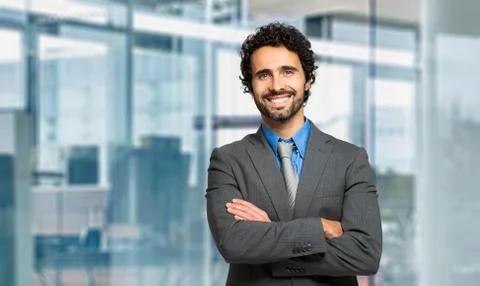 Smiling manager portrait Stock Photos