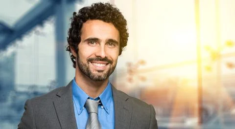 Smiling manager portrait Stock Photos