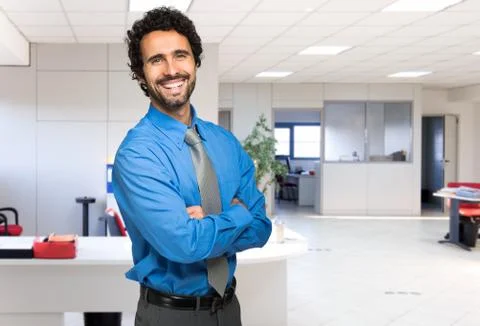 Smiling manager portrait Stock Photos