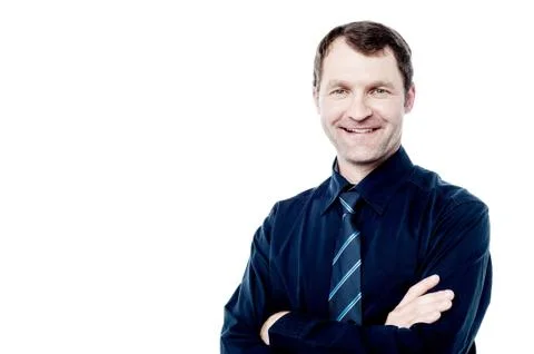 Smiling middle aged business executive Stock Photos