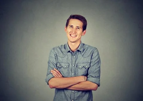 Smiling modern man Stock Photos