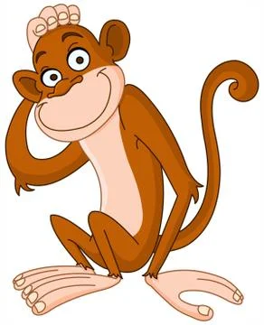 Smiling monkey Stock Illustration
