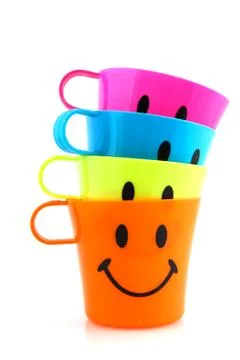 Smiling mugs Foto stock