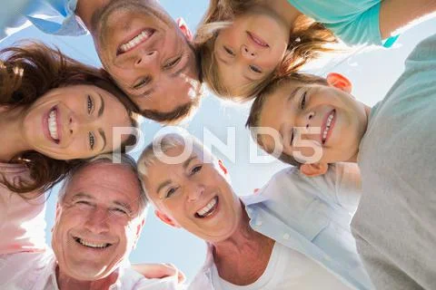Smiling multi generation family Stock Photos