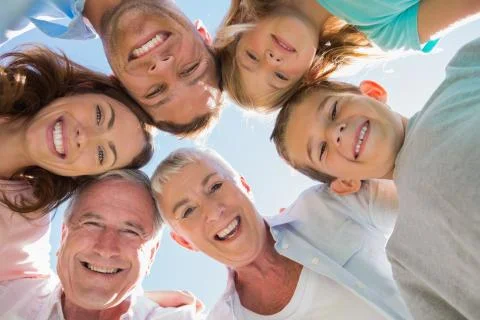 Smiling multi generation family Stock Photos