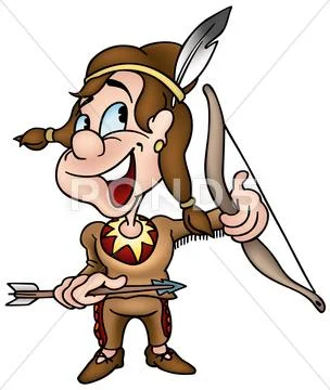 Smiling Native American Stock Illustration