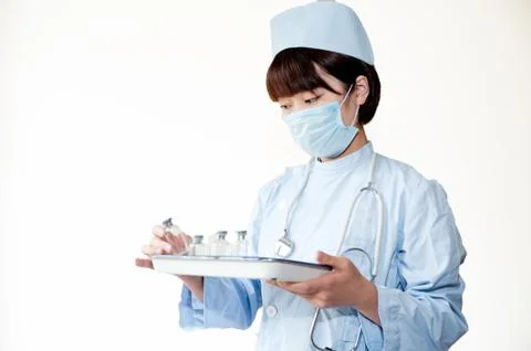 Smiling nurse at work Stock Photos