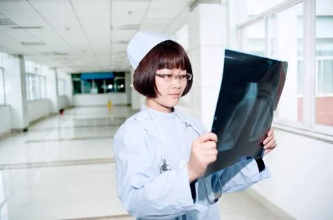 Smiling nurse at work Stock Photos