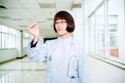 Smiling nurse at work Stock Photos