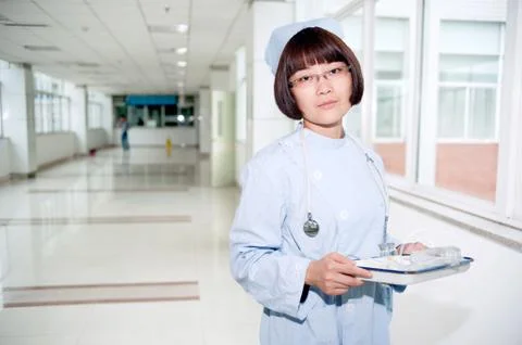 Smiling nurse at work Stock Photos