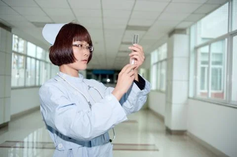 Smiling nurse at work Stock Photos