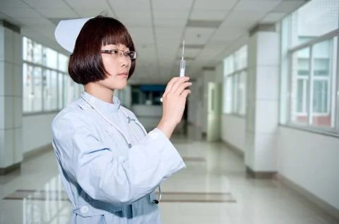 Smiling nurse at work Stock Photos